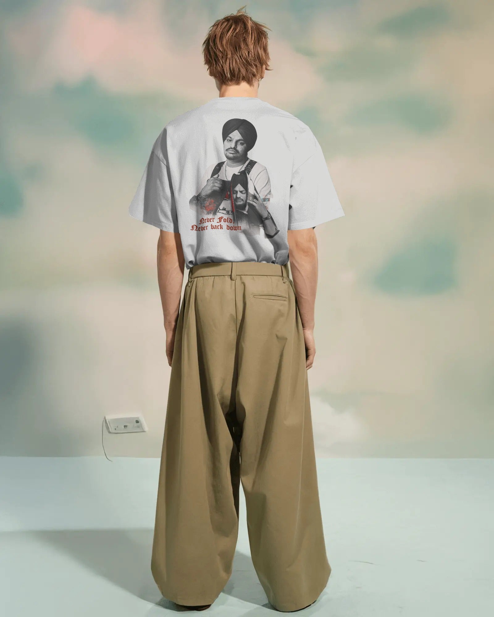 NEVER FOLD, NEVER BACK DOWN – SIDHU MOOSEWALA TRIBUTE TEE